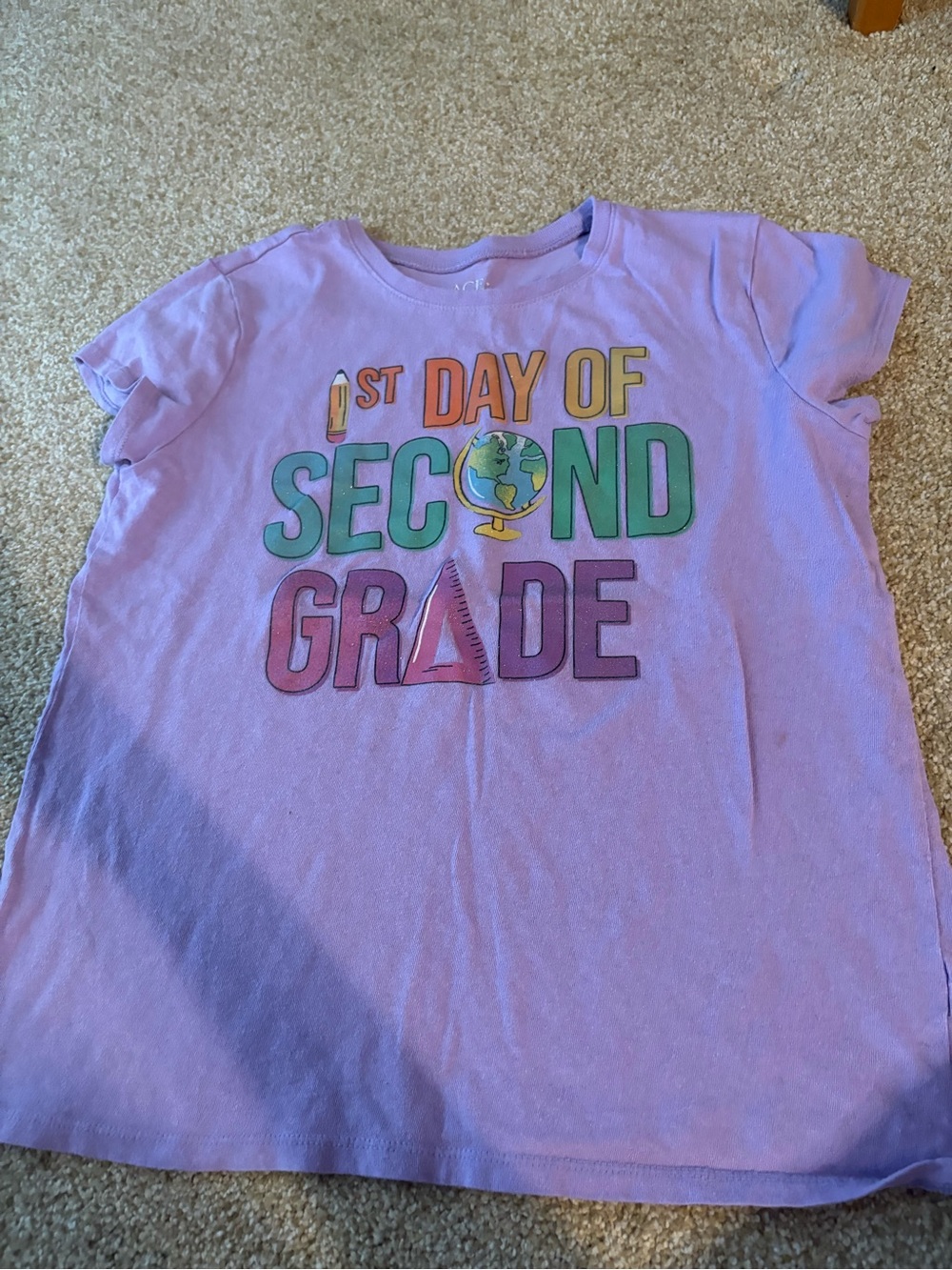 The Children's Place Lavender '1st Day of Second Grade' Graphic Tee